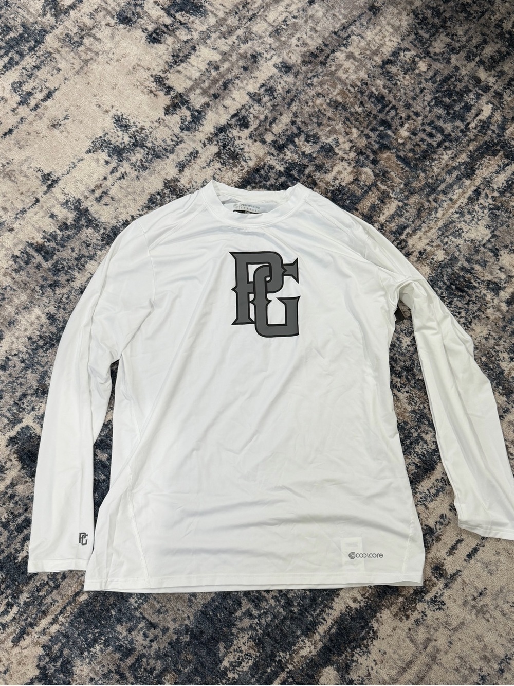 Perfect Game White Long-Sleeve Performance Tee Brand New